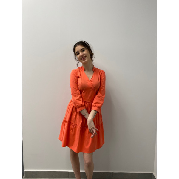 Платье оранжевое м.409