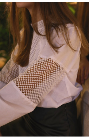  Блуза м.465 белая...