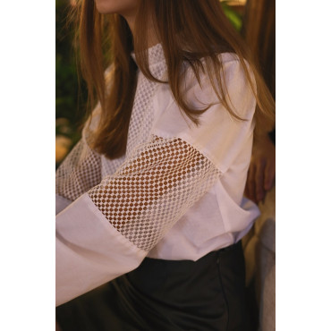  Блуза м.465 белая...